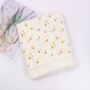 Buttercup Floral Pure Cotton Muslin Tassel Baby Blanket, thumbnail 2 of 2