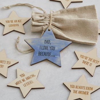 I Love You Because Personalised Star Tokens For Him, 2 of 7