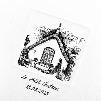 Miniature Personalised Wedding Venue Illustration, 4 of 10