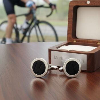 Personalised Cycling Tyre Cufflinks, 7 of 9