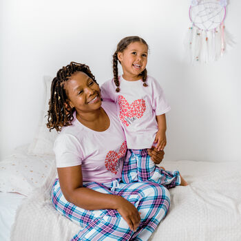 Personalised Woman's Mummy And Me Pyjamas Heart, 10 of 12