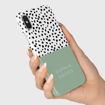 Personalised Green Animal Pattern Phone Case, 3 of 6