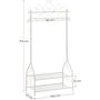Vintage Clothes Stand And Rack Garment Rail Shelves, thumbnail 8 of 8