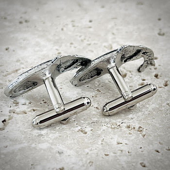 Wild Trout Cufflinks Antiqued Pewter, 2 of 4