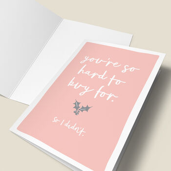 'So Hard To Buy For' Funny Christmas Card, 5 of 5