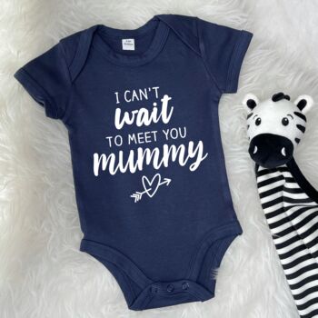 I Can't Wait To Meet You Mummy Babygrow, 4 of 8