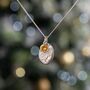 Personalised Sterling Silver November Birthstone Citrine Pendant Necklace, thumbnail 2 of 9