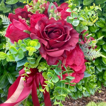 The Ruby Red Rose Bridal Bouquet, 5 of 12
