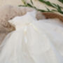 Silk And Tulle Christening Gown | Evelyn, thumbnail 3 of 12