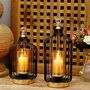 Set Of Two Hurricane Candle Holder Lantern Decorative, thumbnail 3 of 6