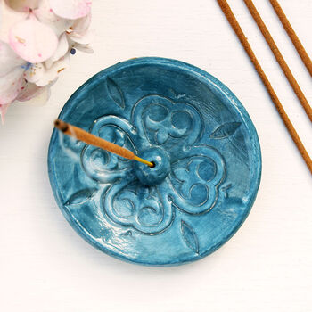 Moroccan Style Teal Incense Dish, 3 of 5