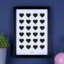 Personalised Love Hearts Print, thumbnail 3 of 7