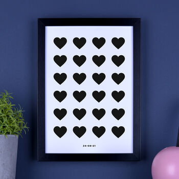 Personalised Love Hearts Print, 3 of 7