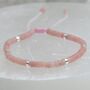 Gemstone Boho Beaded Adjustable Friendship Bracelet Silver Beads, thumbnail 9 of 10