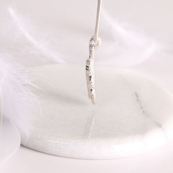 Memorial Ashes Feather Silver Pendant, 6 of 6