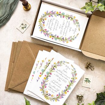 Spring Flowers Evening Invitations And Envelopes, 8 of 8