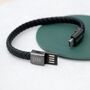 Personalised Men's Usb C To Usb A Charger Bracelet, thumbnail 5 of 12