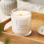 3rd Leather Anniversary Gift Personalised Clear Candle, thumbnail 1 of 9