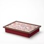 William Morris Strawberry Theif Plum Cushioned Lap Tray, thumbnail 2 of 6