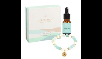 Amazonite Beaded Bracelet Essential Oil Gift Set For Abundance, 2 of 3