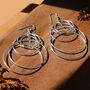 Sterling Silver Cascada Dangly Earrings, thumbnail 3 of 4