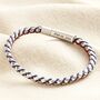 Personalised Men's Stainless Steel Bracelet In Red White And Blue, thumbnail 1 of 2