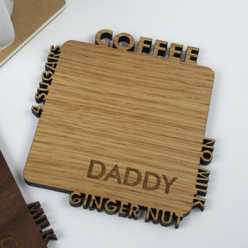 Personalised Tea Or Coffee Wood Coaster, 6 of 7