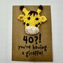 Personalised Age Giraffe Crochet Birthday Card Handmade, thumbnail 7 of 11