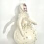Spun Cotton And Glass Christmas Cream Bauble Girl, thumbnail 4 of 5