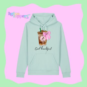 Organic Cotton Slogan Hoodie For Iced Coffee Lover, 3 of 4