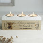 Personalised Highland Cow Triple Tea Light Holder Box, thumbnail 2 of 6