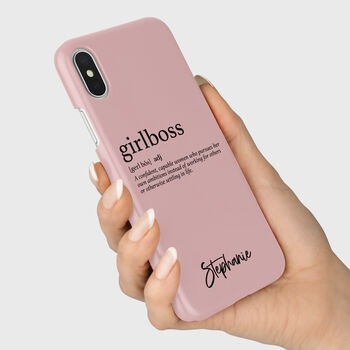 Personalised Girl Boss Phone Case, 6 of 6