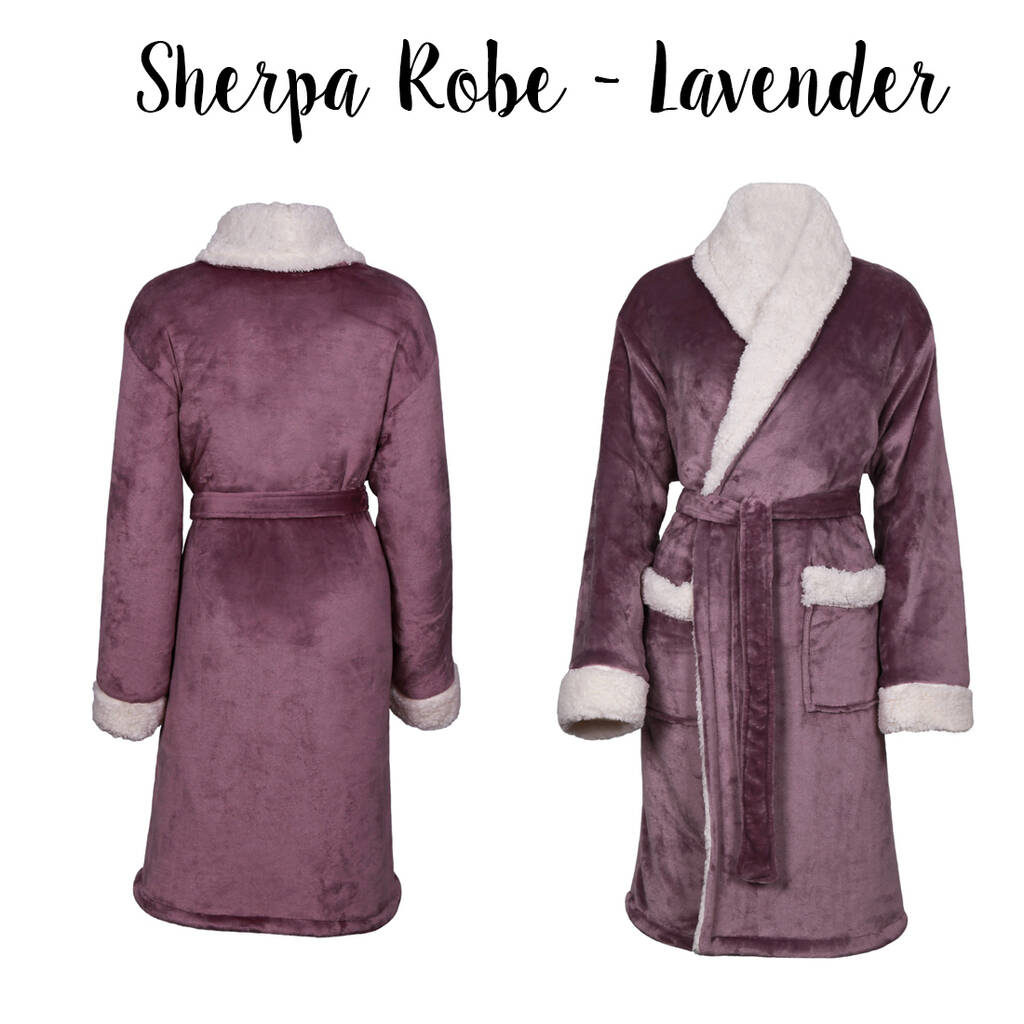 Personalised Sherpa Style Fleece Dressing Gown By Duncan Stewart