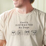 Men's Easily Distracted By Dogs T Shirt, thumbnail 1 of 3