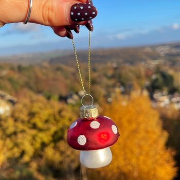 Christmas Mushroom Set Of Four Baubles, 2 of 4