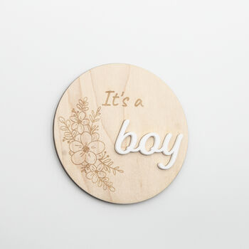 Engraved Baby Boy Announcement Plaque Acrylic, 4 of 8
