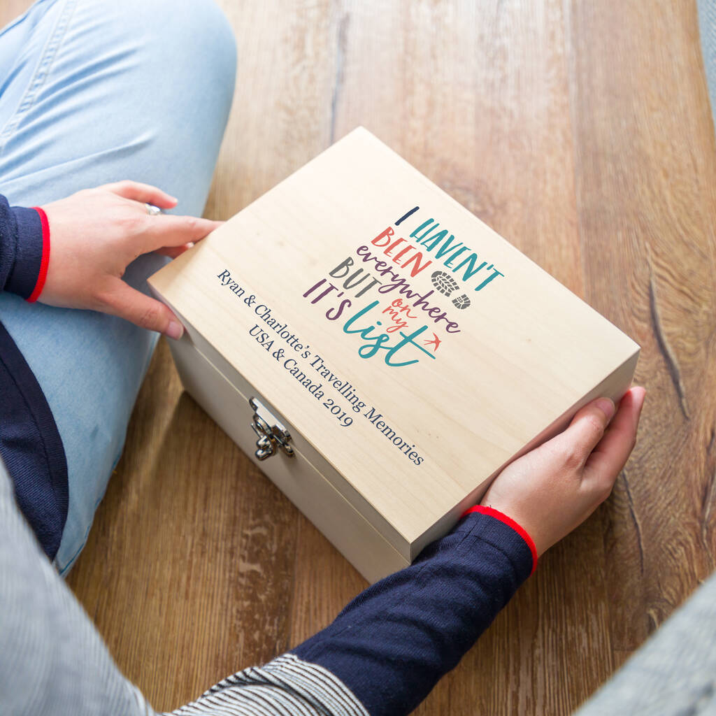 Personalised It's On My List Travel Keepsake Box By Mirrorin