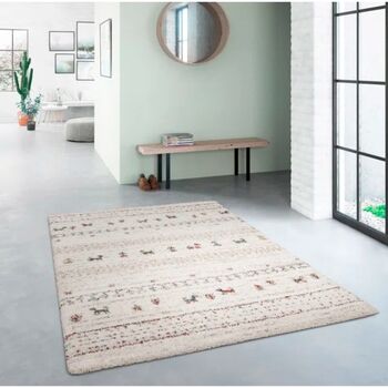 Ethnic Shaggy Cream Rug, 2 of 11