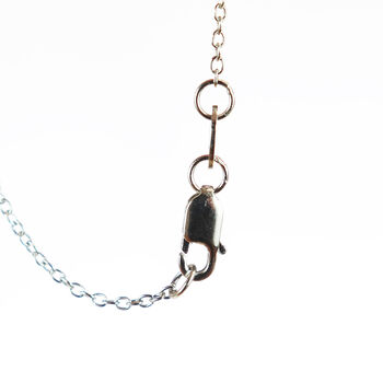 Personalised Sterling Silver And Gold Stirrup Necklace, 8 of 9
