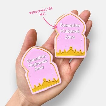 Personalised Ramadan Mubarak Iced Biscuits Letterbox Gift, 2 of 9