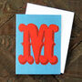 Mini M Alphabet Card, thumbnail 1 of 5
