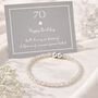 70th Birthday Magnetic Links Bracelet, thumbnail 1 of 5