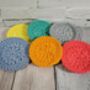 Pack Of Six,100% Cotton Face Scrubbies,Two Colours Sets, thumbnail 4 of 5