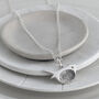 Silver Fingerprint Robin Necklace, thumbnail 1 of 5