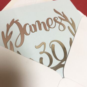 Personalised Papercut 30th Birthday Card, 4 of 7