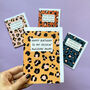 Leopard Birthday Relations, Wordy Card, thumbnail 8 of 8