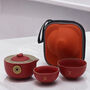 Lucky Golden Coin Cat Tea Set With Teapot And Teacups, thumbnail 6 of 6