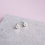 Sterling Silver Large Poppy Flower Stud Earrings, thumbnail 4 of 7