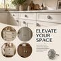 Monochrome Bloom Round Ceramic Knob, thumbnail 4 of 9