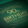 Personalised 90th Birthday Milestone Newspaper Book, thumbnail 3 of 11